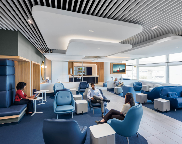 Architectural Interiors: Air France Lounge at SFO commercial architecture photography San Francisco