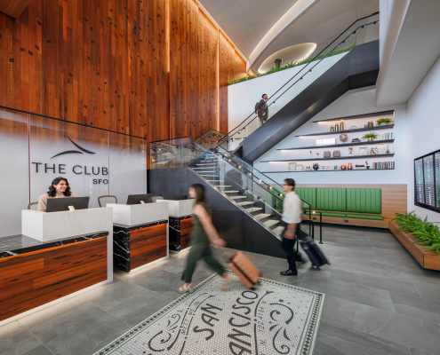 Airport Photography: The Club Lounge at SFO Airport Photography SFO Commercial architectural photography San Francisco Bay Area commercial interiors photography