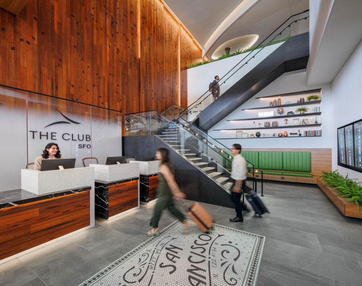 Airport Photography: The Club Lounge at SFO Airport Photography SFO Commercial architectural photography San Francisco Bay Area commercial interiors photography